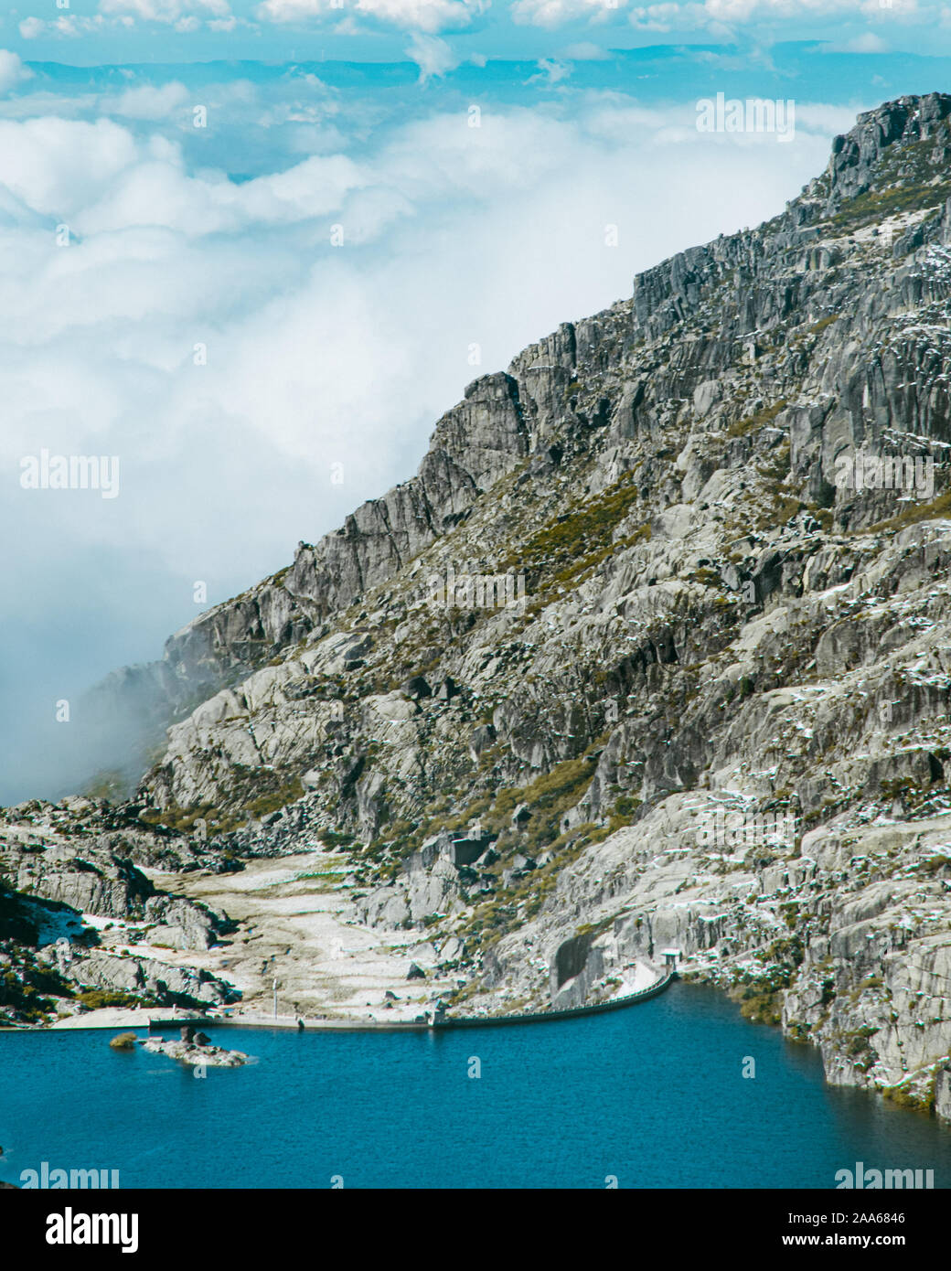 on the top of the mountain, Portugal Stock Photo