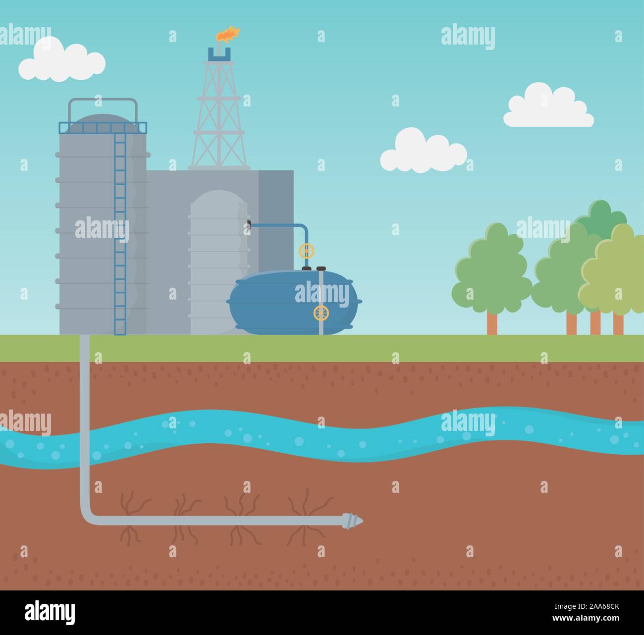 Underground exploration drilling Stock Vector Images - Alamy