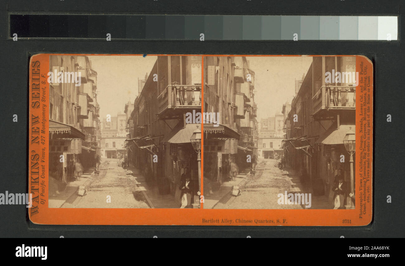 Bartlett Alley, Chinese Quarters, S.F.; Bartlett Alley, Chinese Quarters, S.F. Stock Photo