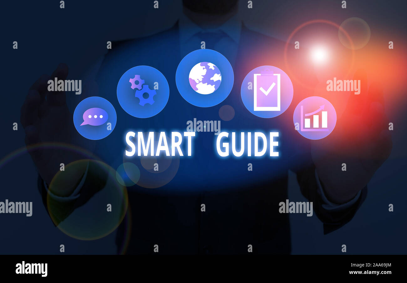 Handwriting text Smart Guide. Conceptual photo used to guide the ...