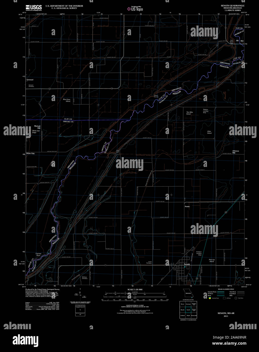 Senath missouri map hires stock photography and images Alamy