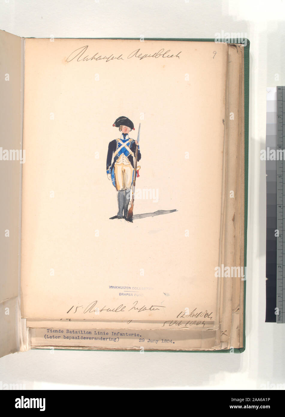Draper Fund; Bataafsche Republiek. 15 Bataillon Infanterie. 12 September, 1804 Stock Photo