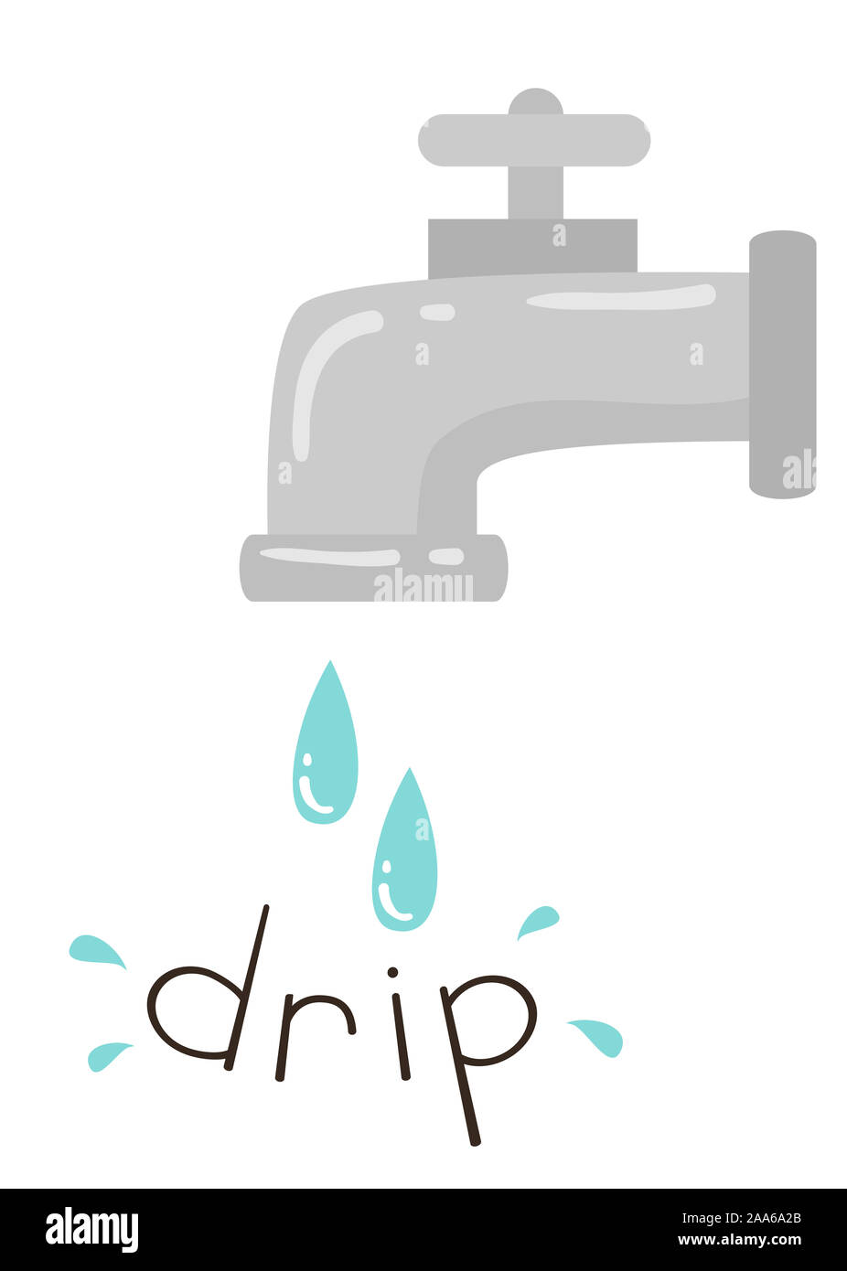 Illustration of Drip Sound and Tap with Water Dropping. Learning