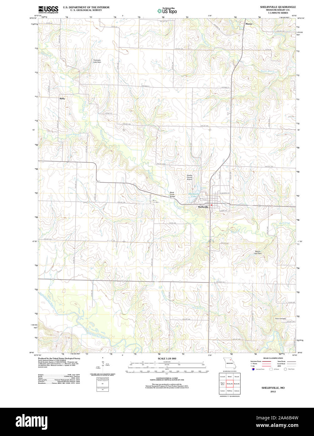 Map of shelbyville hires stock photography and images Alamy