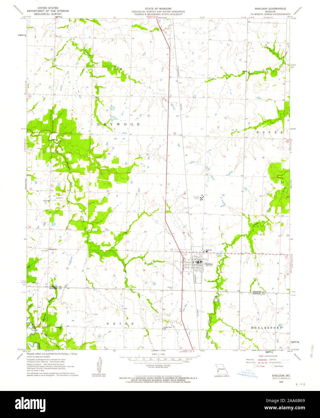 Sheldon missouri map hires stock photography and images Alamy