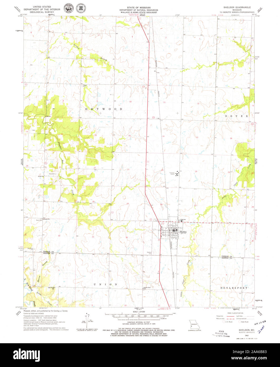 Sheldon missouri map Cut Out Stock Images & Pictures Alamy