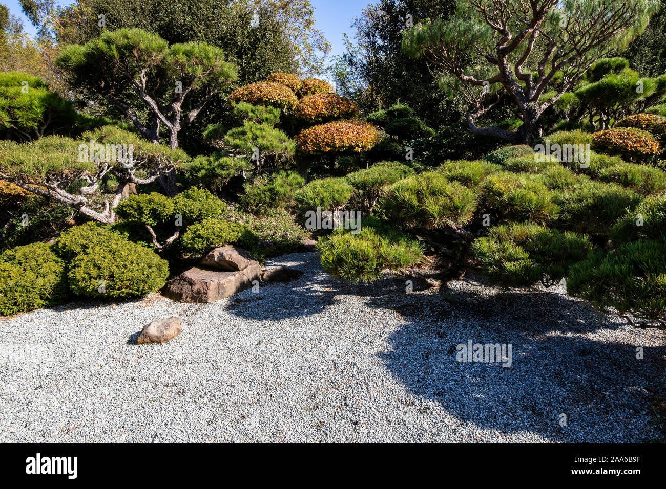 The Hayward Japanese Garden is one of the oldest Japanese gardens in California.  It was designed along traditional lines by Kimio Kimura following Ja Stock Photo
