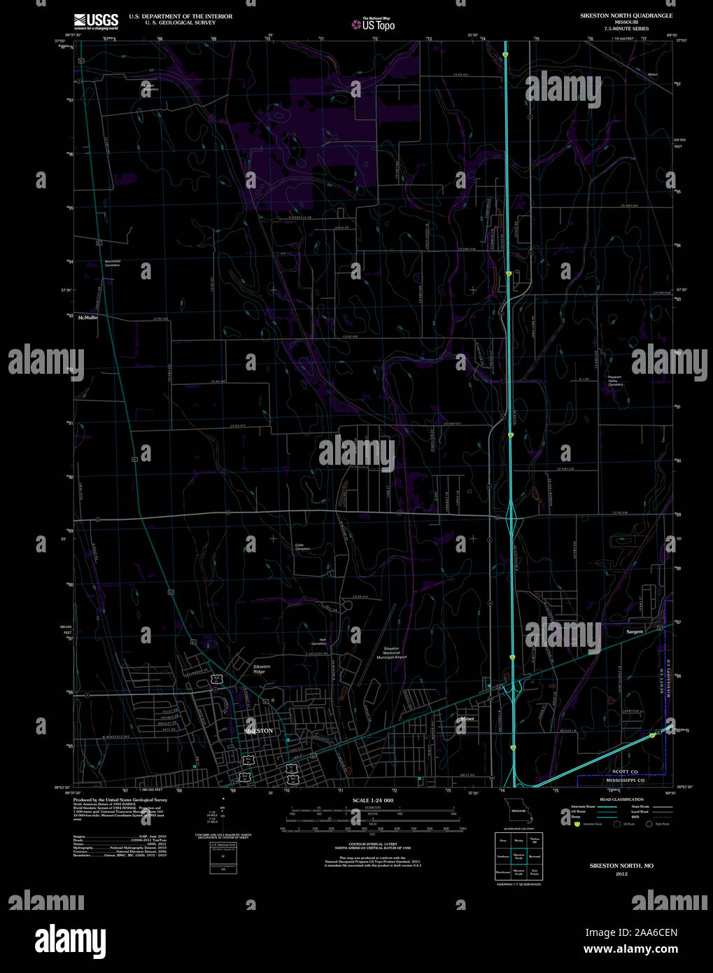 Map of sikeston missouri hires stock photography and images Alamy