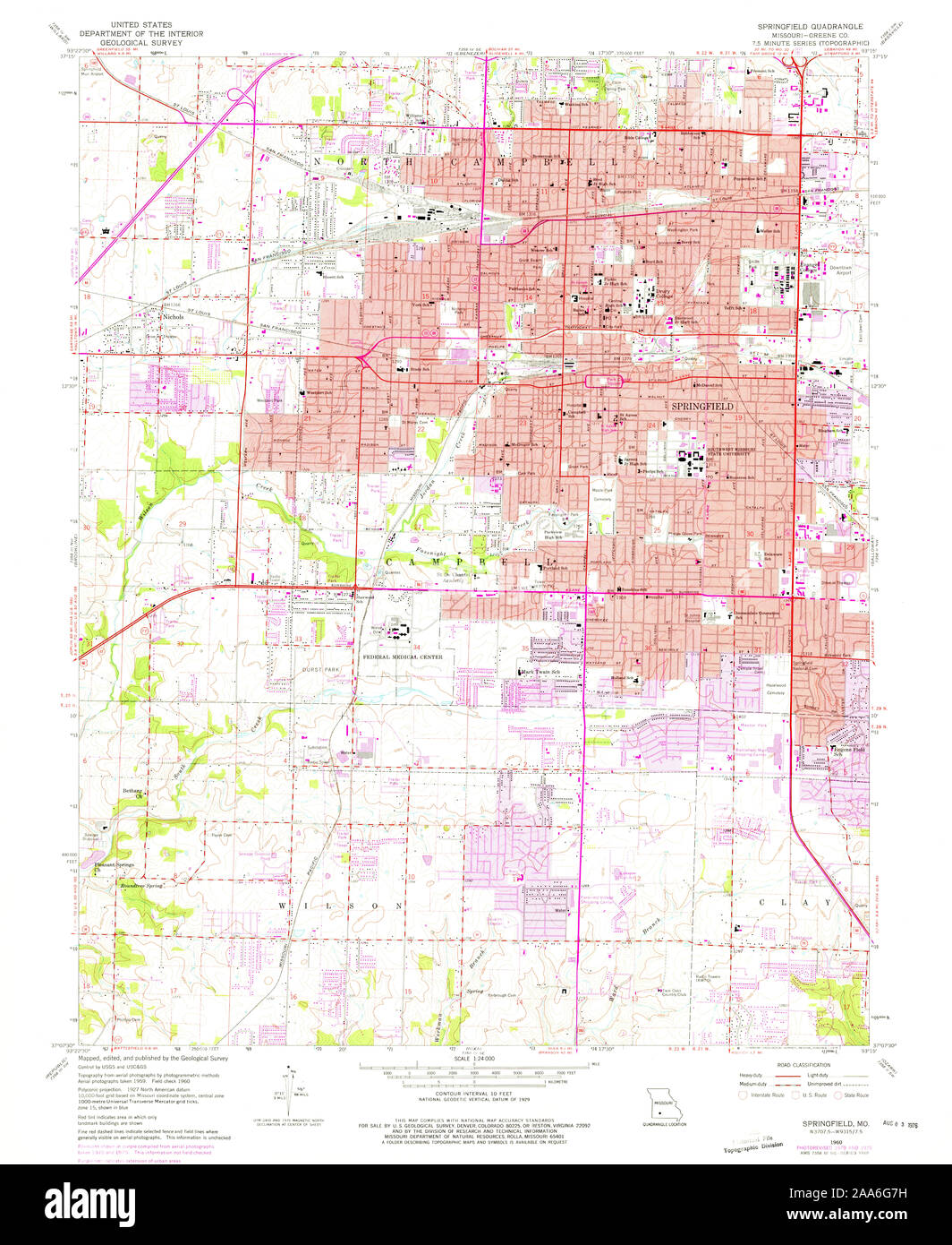 Springfield Mo Zoning Map Springfield Missouri Map High Resolution Stock Photography And Images -  Alamy
