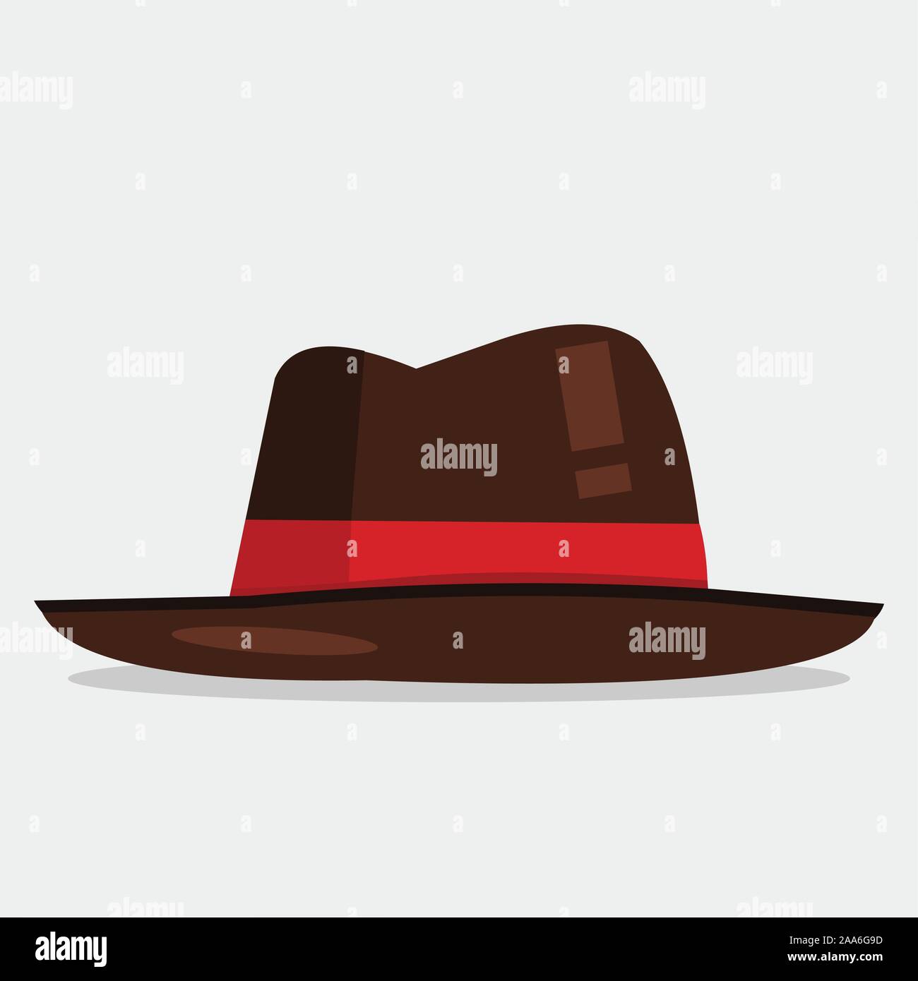 fedora hat vector illustration on white background Stock Vector