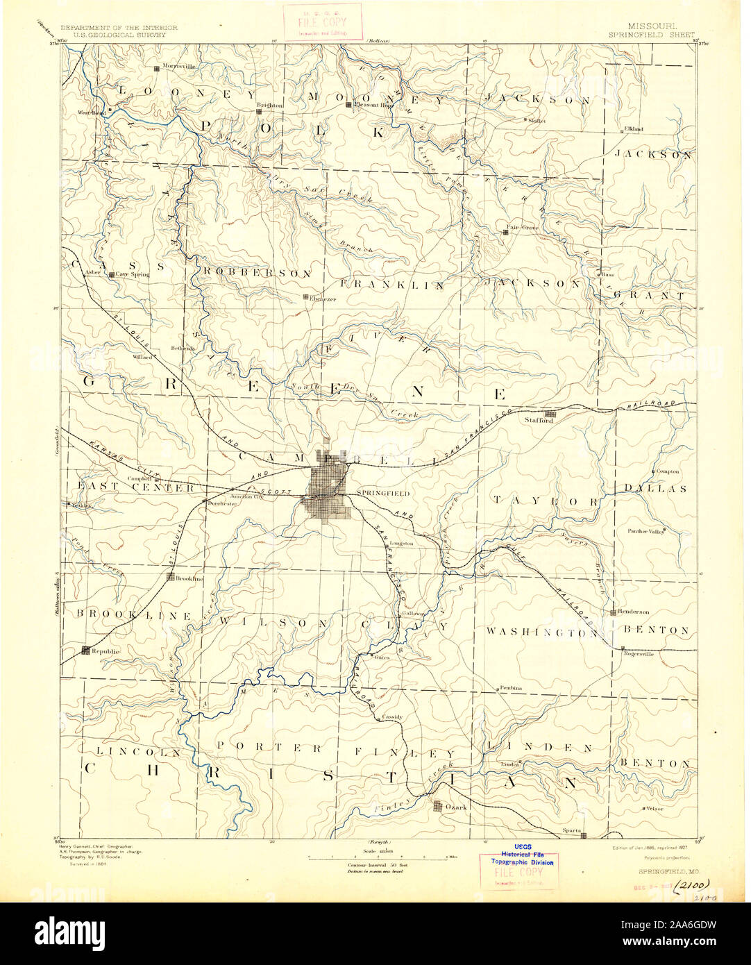 Springfield missouri map hires stock photography and images Alamy