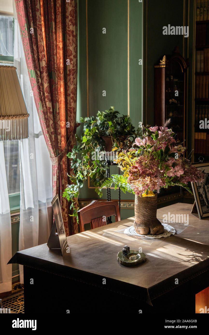 Interior of a private office in a historical mansion Stock Photo