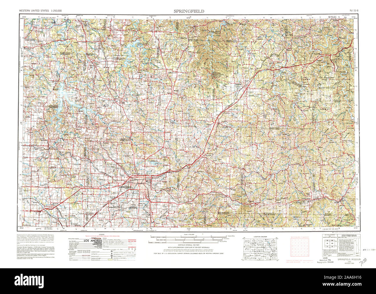 Springfield missouri map hires stock photography and images Alamy