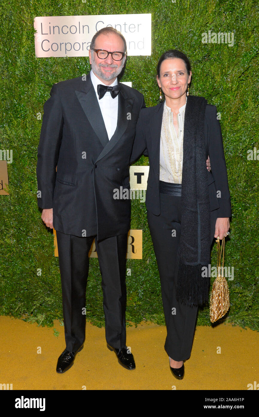 NEW YORK, NY - NOVEMBER 18: Nicolas Mirzayantz, Princess Alexandra of Greece attend the Lincoln Center Corporate Fashion Gala honoring Leonard A. Laud Stock Photo