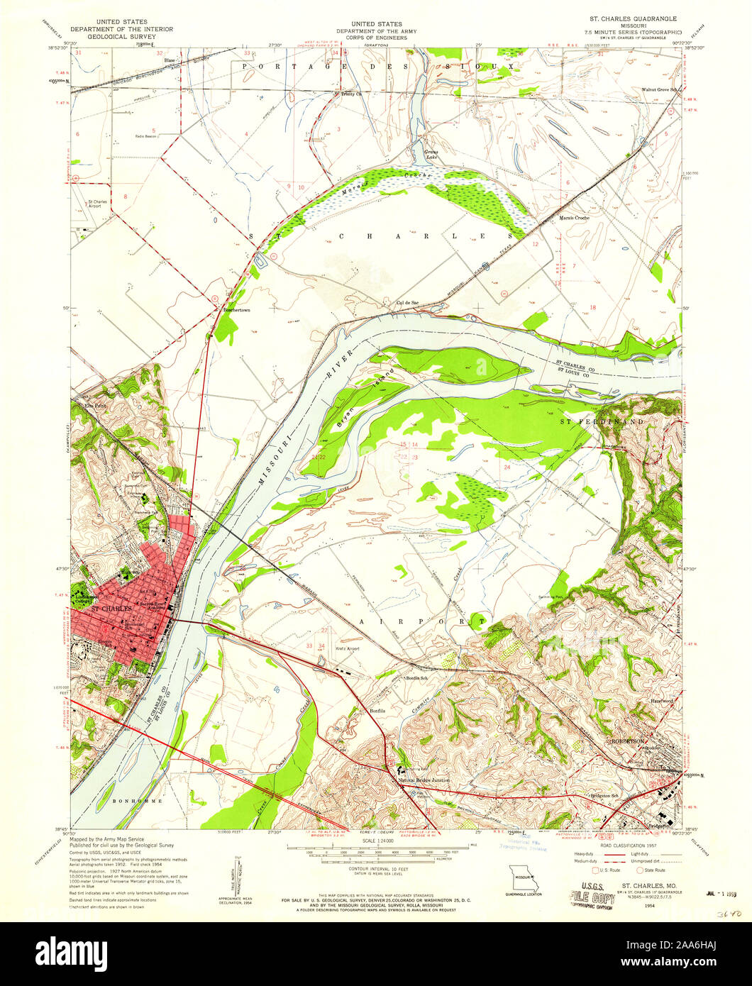 Map of st charles missouri hi-res stock photography and images - Alamy