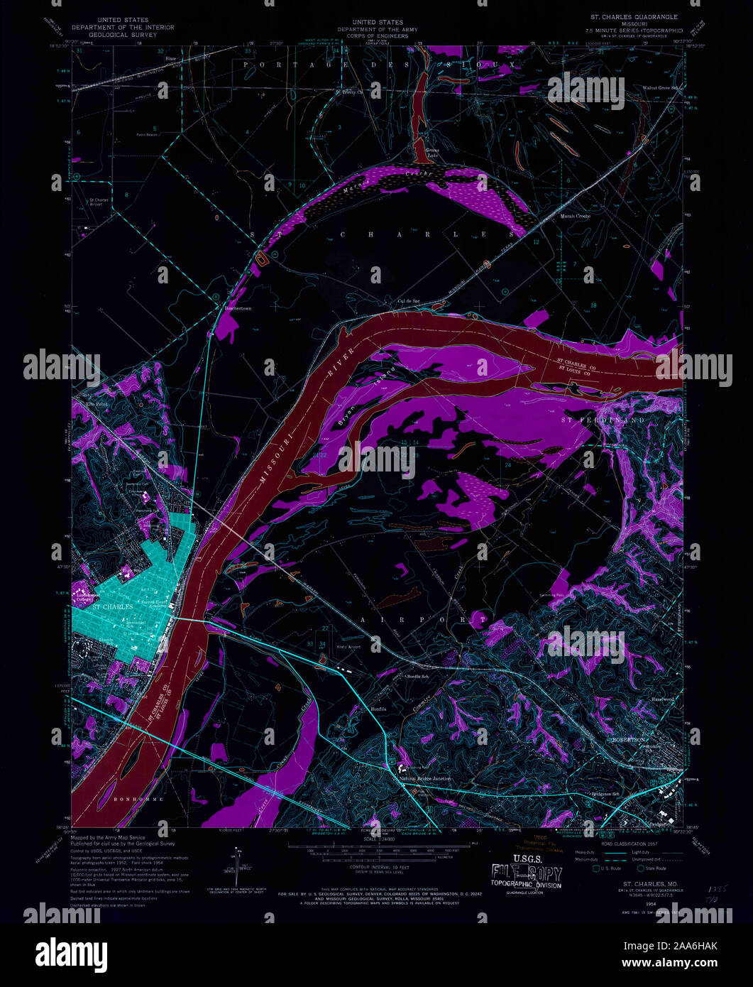 Map of st charles missouri hi-res stock photography and images - Alamy