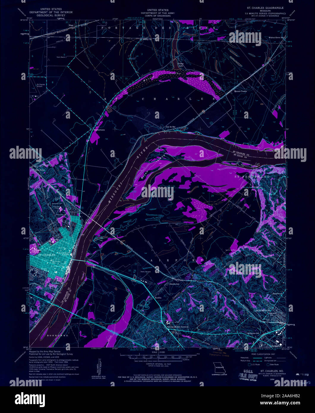 Map of st charles missouri hi-res stock photography and images - Alamy