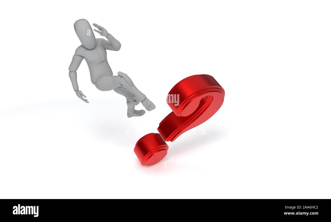 Solve problems and human 3d render Stock Photo - Alamy