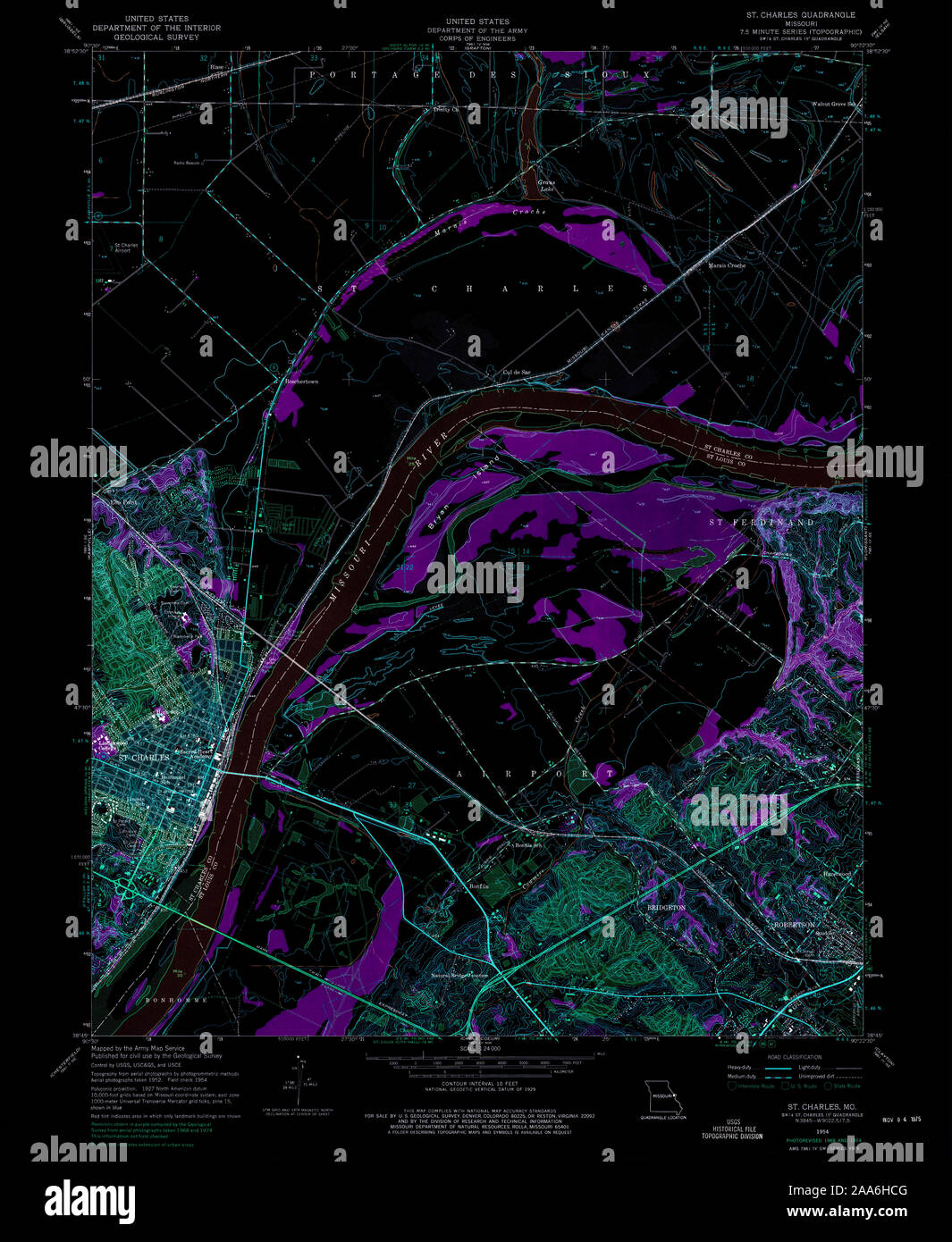 Map of st charles missouri hi-res stock photography and images - Alamy