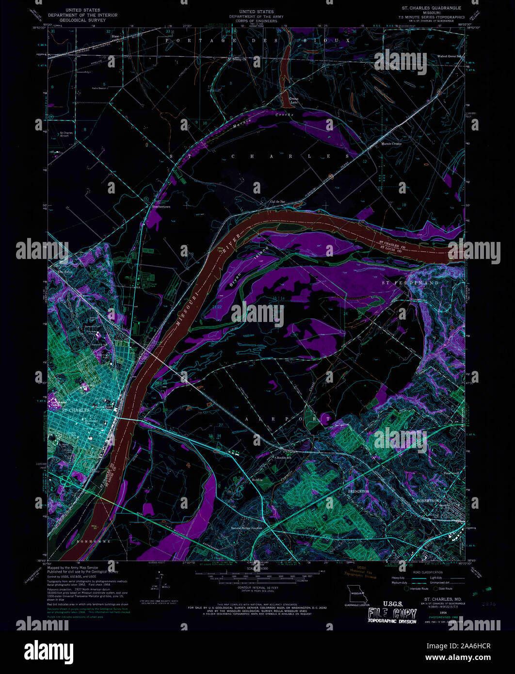 Map of st charles missouri hi-res stock photography and images - Alamy