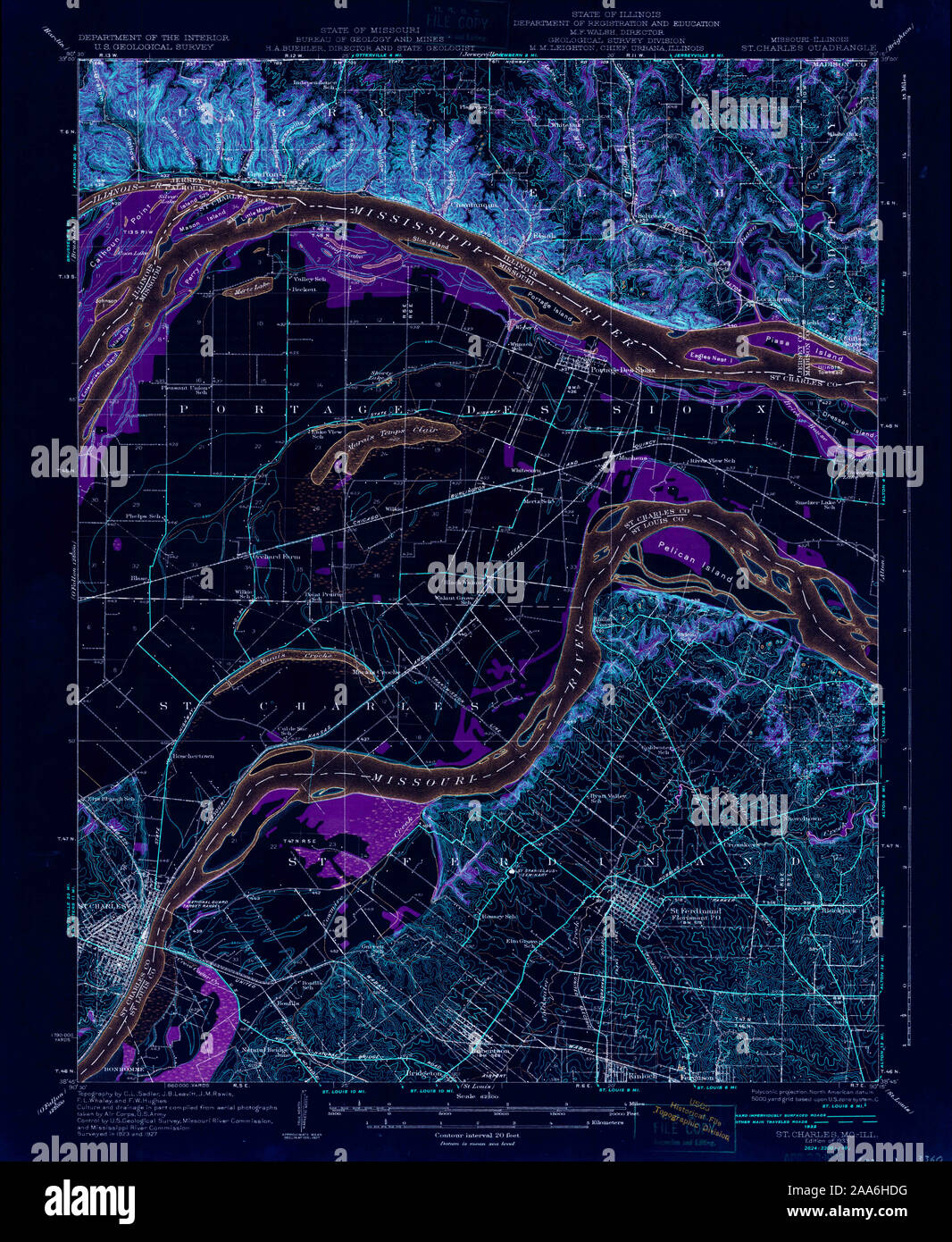 Map of st charles missouri hi-res stock photography and images - Alamy