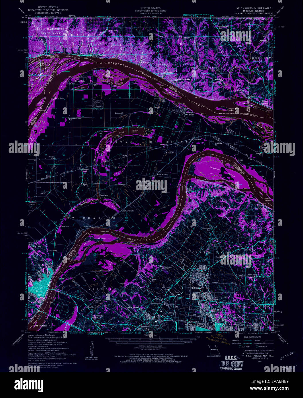 Map of st charles missouri hi-res stock photography and images - Alamy