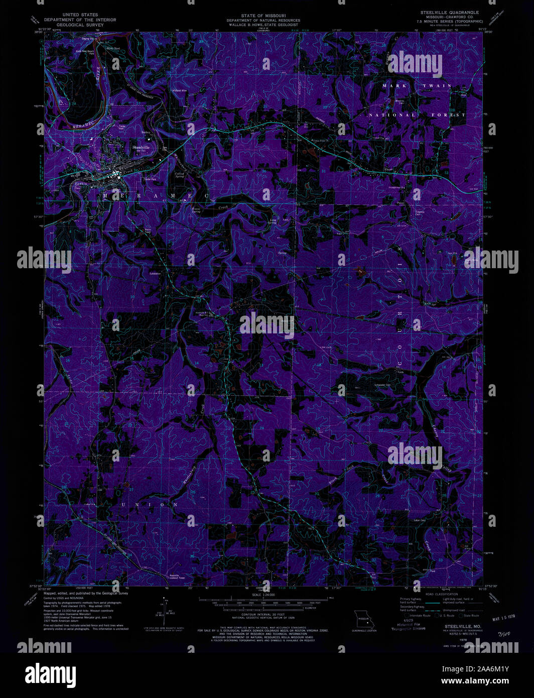 Map of steelville hires stock photography and images Alamy