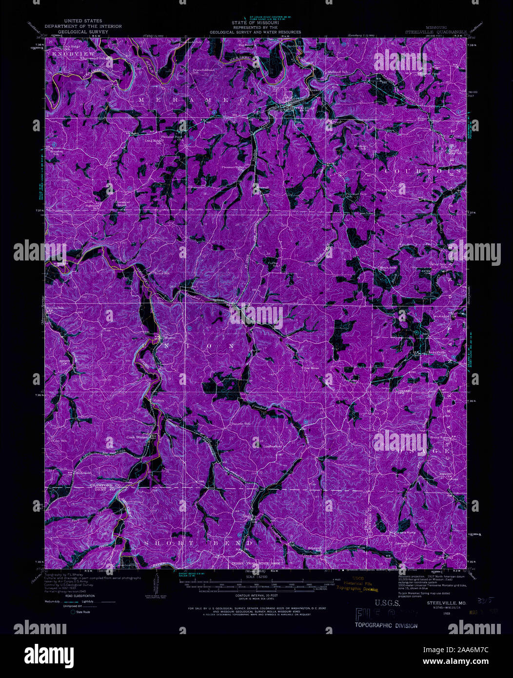 Map of steelville missouri hires stock photography and images Alamy