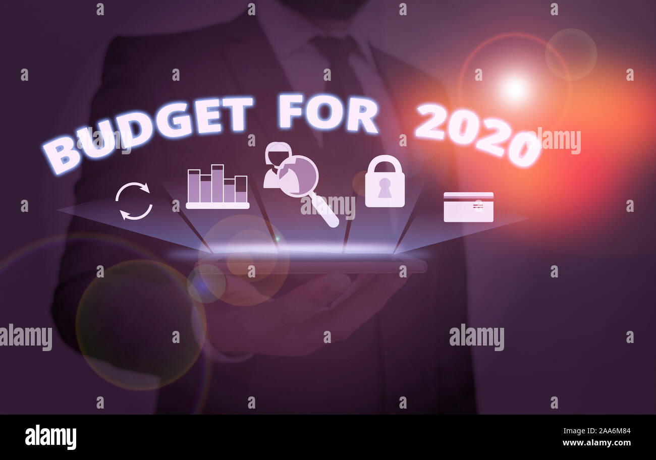 Writing note showing Budget For 2020. Business concept for An written ...