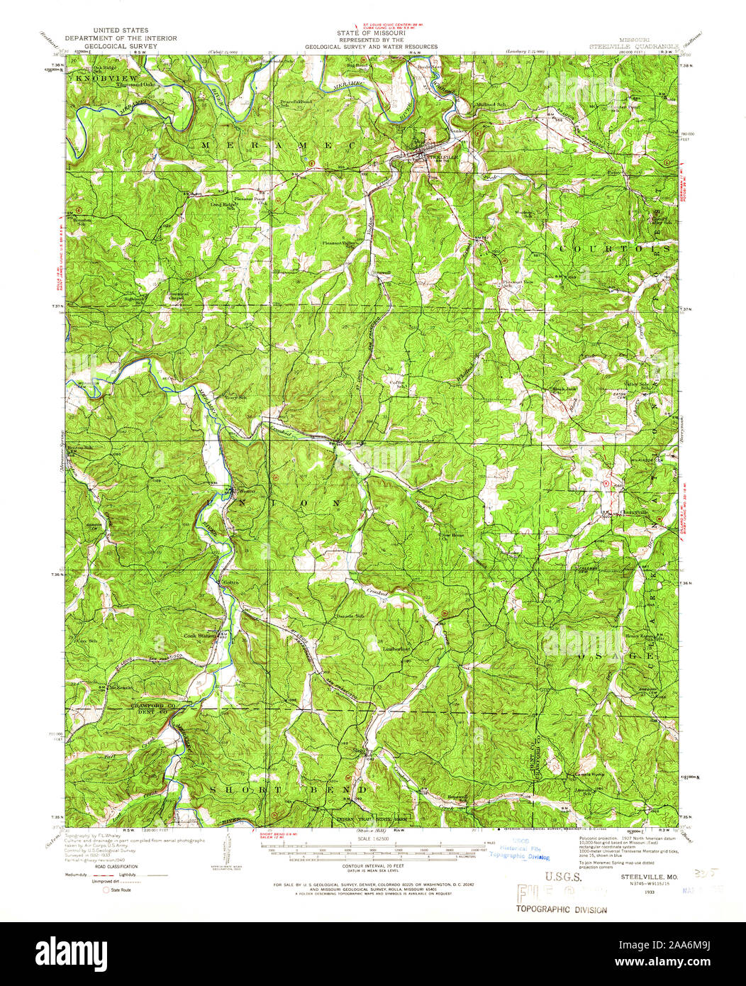 Map of steelville Cut Out Stock Images & Pictures Alamy