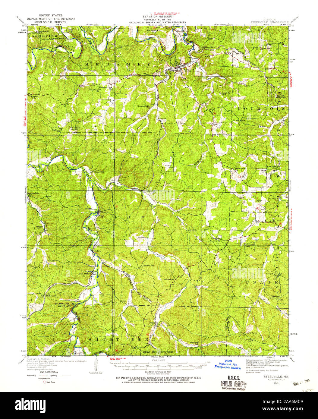 Map of steelville Cut Out Stock Images & Pictures Alamy