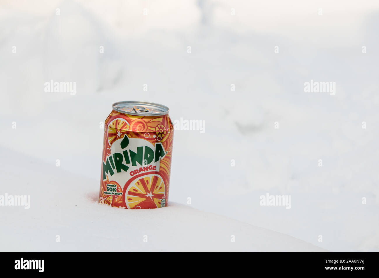 Can of Mirinda soft drink. Created in Spain Stock Photo Alamy