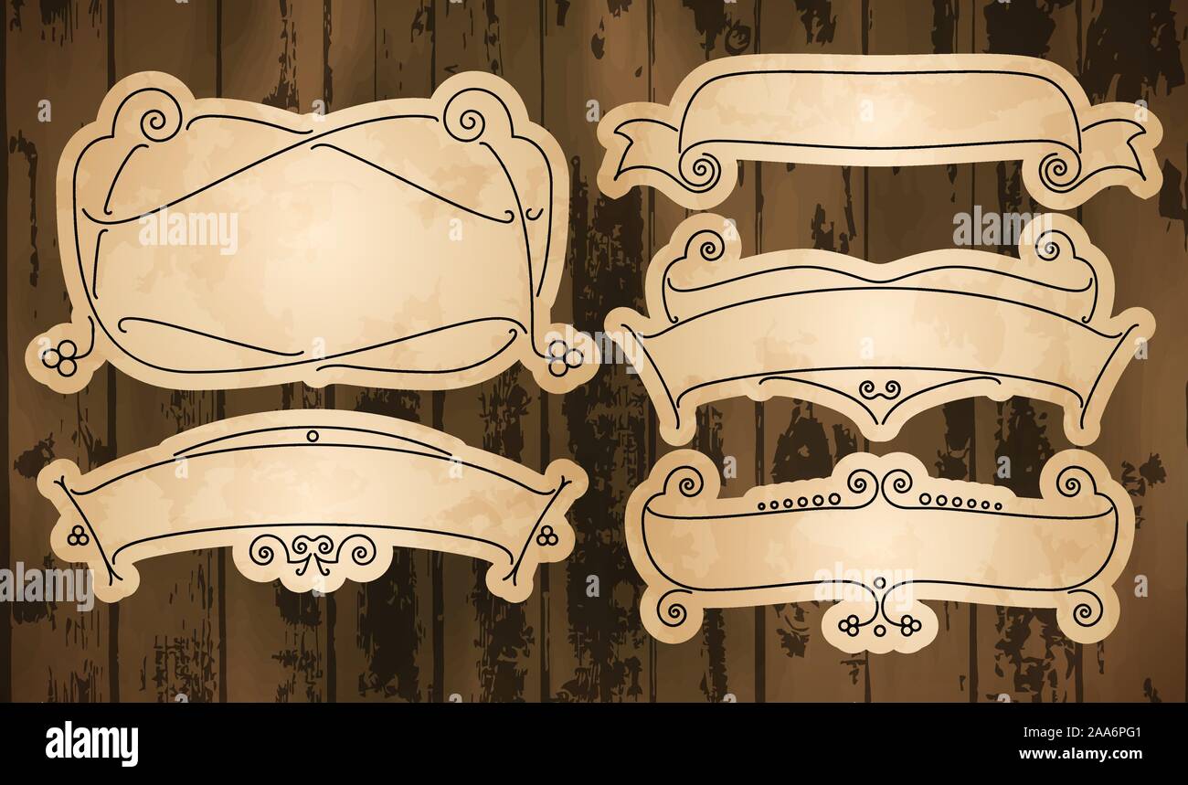 Vintage labels with thin lines Stock Vector Image & Art - Alamy