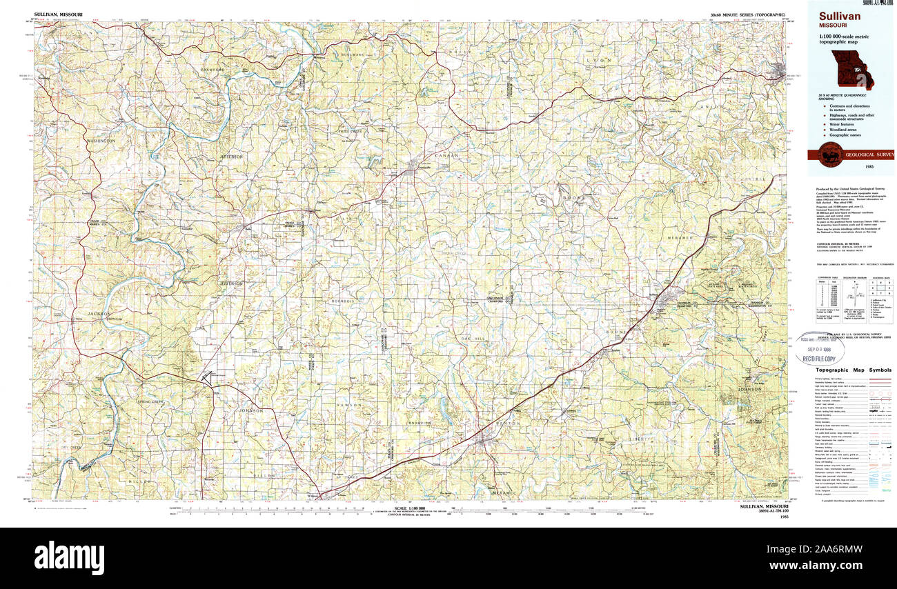 Sullivan missouri map hires stock photography and images Alamy