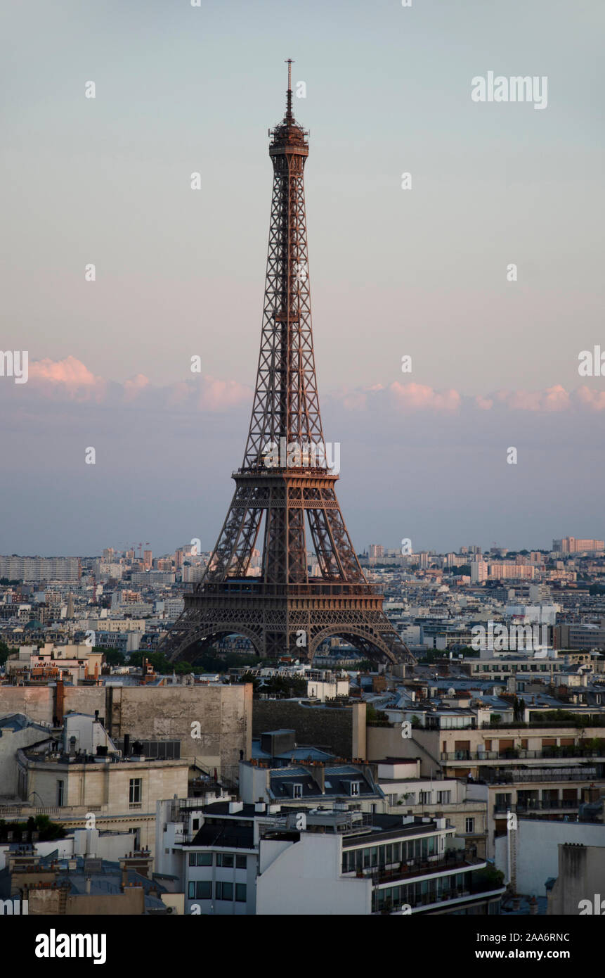 Eiffel Tower seen from Arc de Triomphe, Paris, France, Europe Stock Photo Alamy