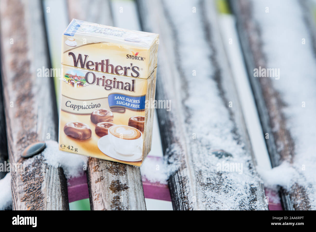 Werther's Original Classic Cream Candies Cappuccino Sugar Free. brand