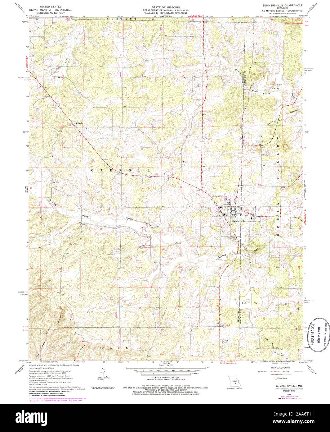 Map of summersville missouri hires stock photography and images Alamy