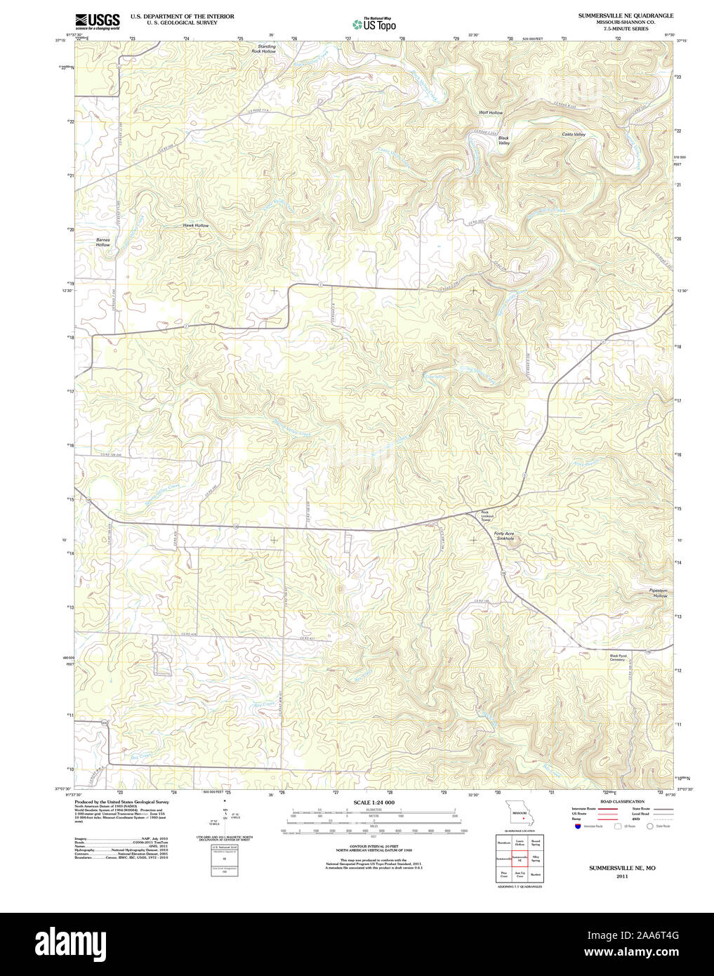 Summersville missouri map hires stock photography and images Alamy