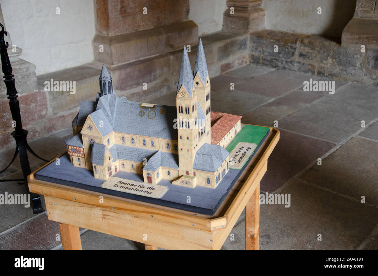 Small model of the St. Peter's cathedral, Fritzler, Germany, Europe Stock Photo