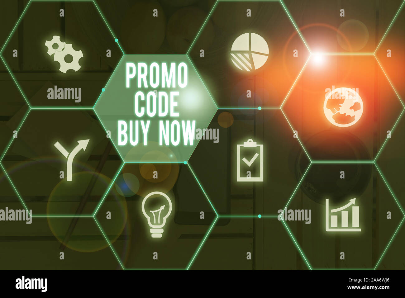 Text sign showing Promo Code Buy Now. Business photo showcasing Giving ...