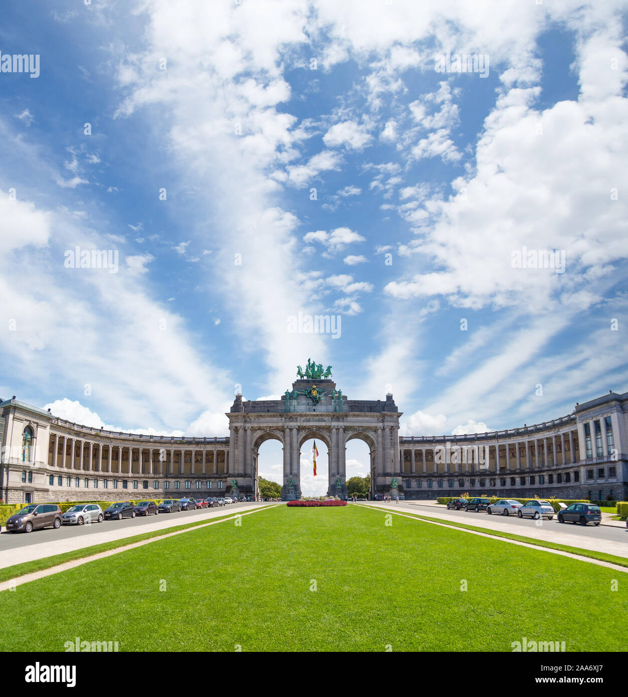 The Triumphal Arch or Arc de Triomphe in Brussels, Belgium Stock Photo