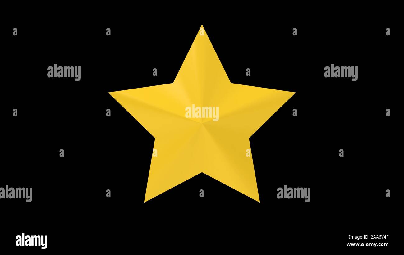 3d rendering of star rating symbols isolated in a studio background ...