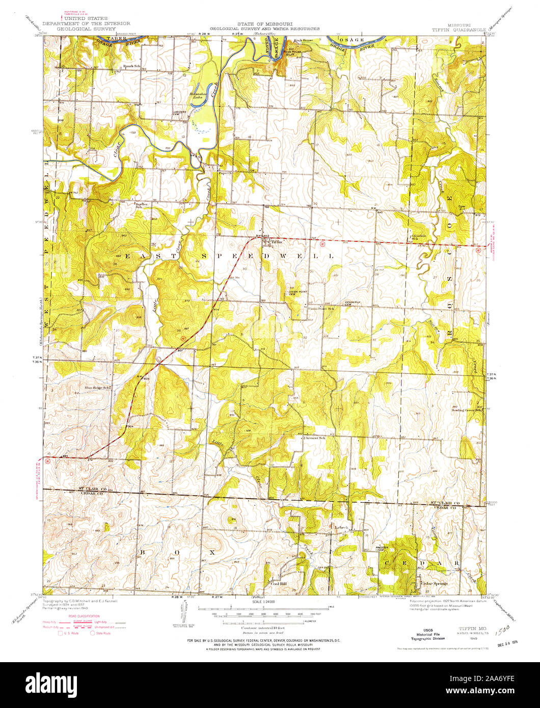 Tiffen Map.pdf Tiffin map hi-res stock photography and images - Alamy