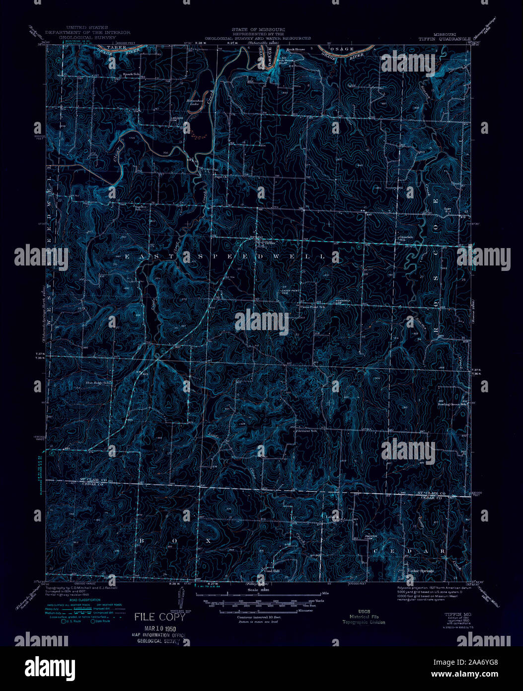 Tiffen Map.pdf Tiffin map hi-res stock photography and images - Alamy