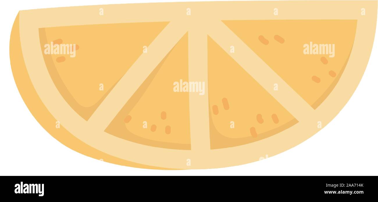 citrus slice lemon on white background vector illustration Stock Vector ...