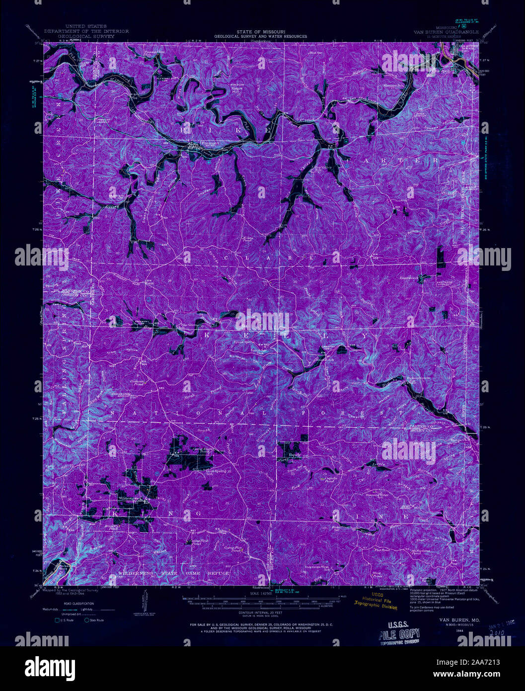 Map of van buren missouri hires stock photography and images Alamy