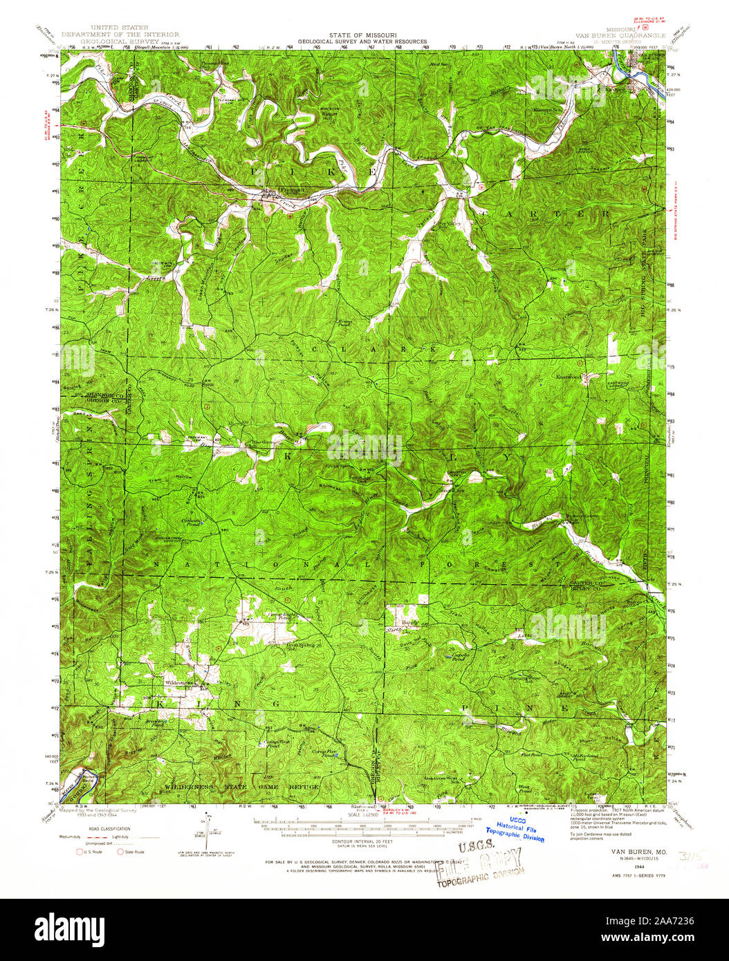 Map of van buren missouri hires stock photography and images Alamy