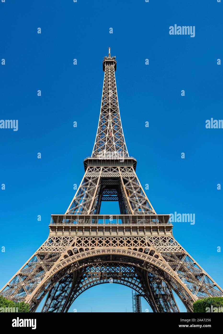 Eiffel Tower, Tour Eiffel, Champ de Mars, Paris, Ile-de-France, France Stock Photo