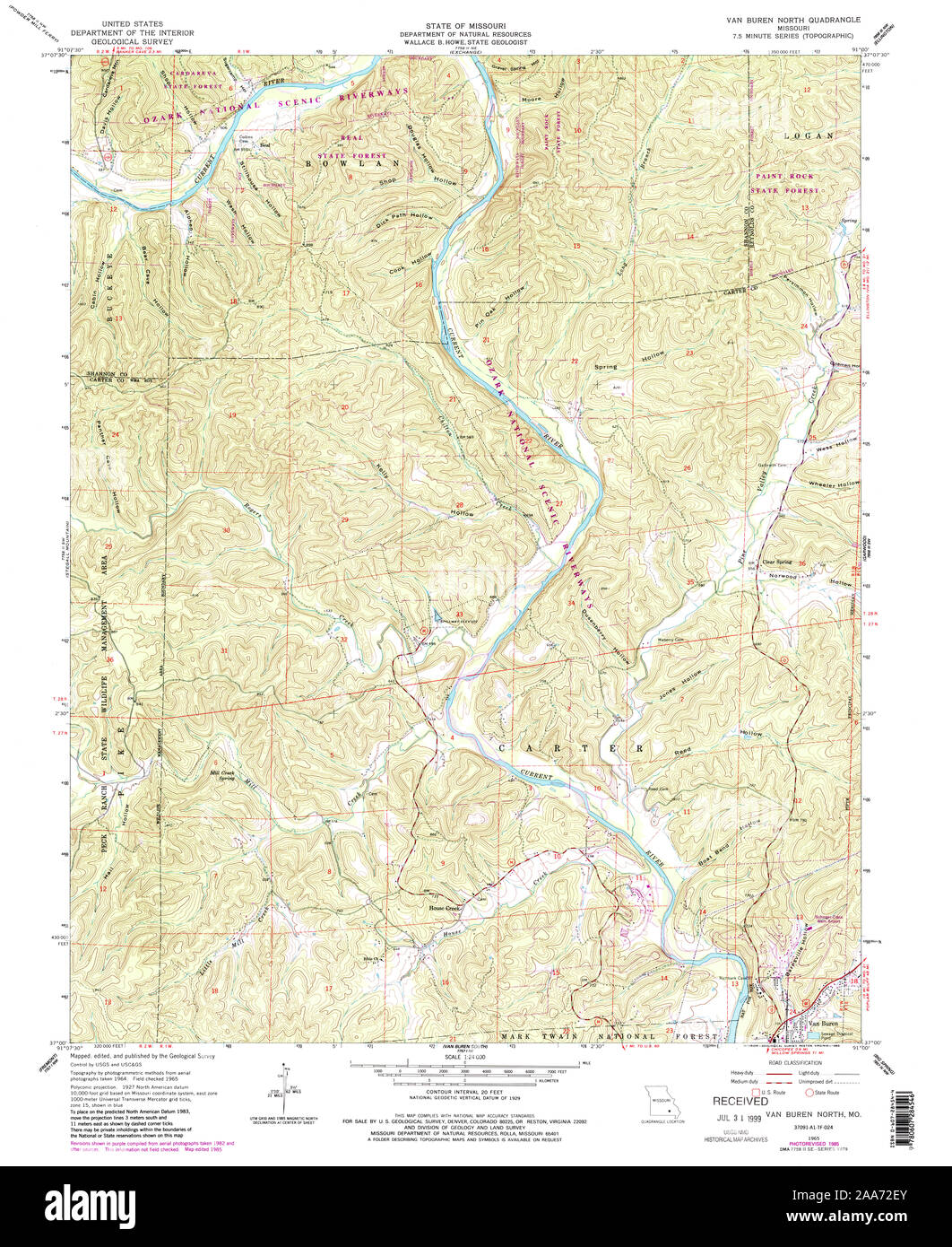 Van Buren Mo Map Van Buren Missouri Map Cut Out Stock Images & Pictures - Alamy
