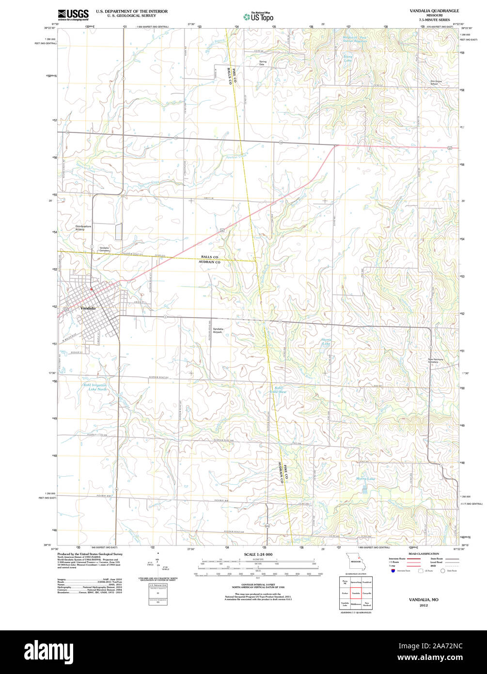 Map of vandalia missouri hires stock photography and images Alamy